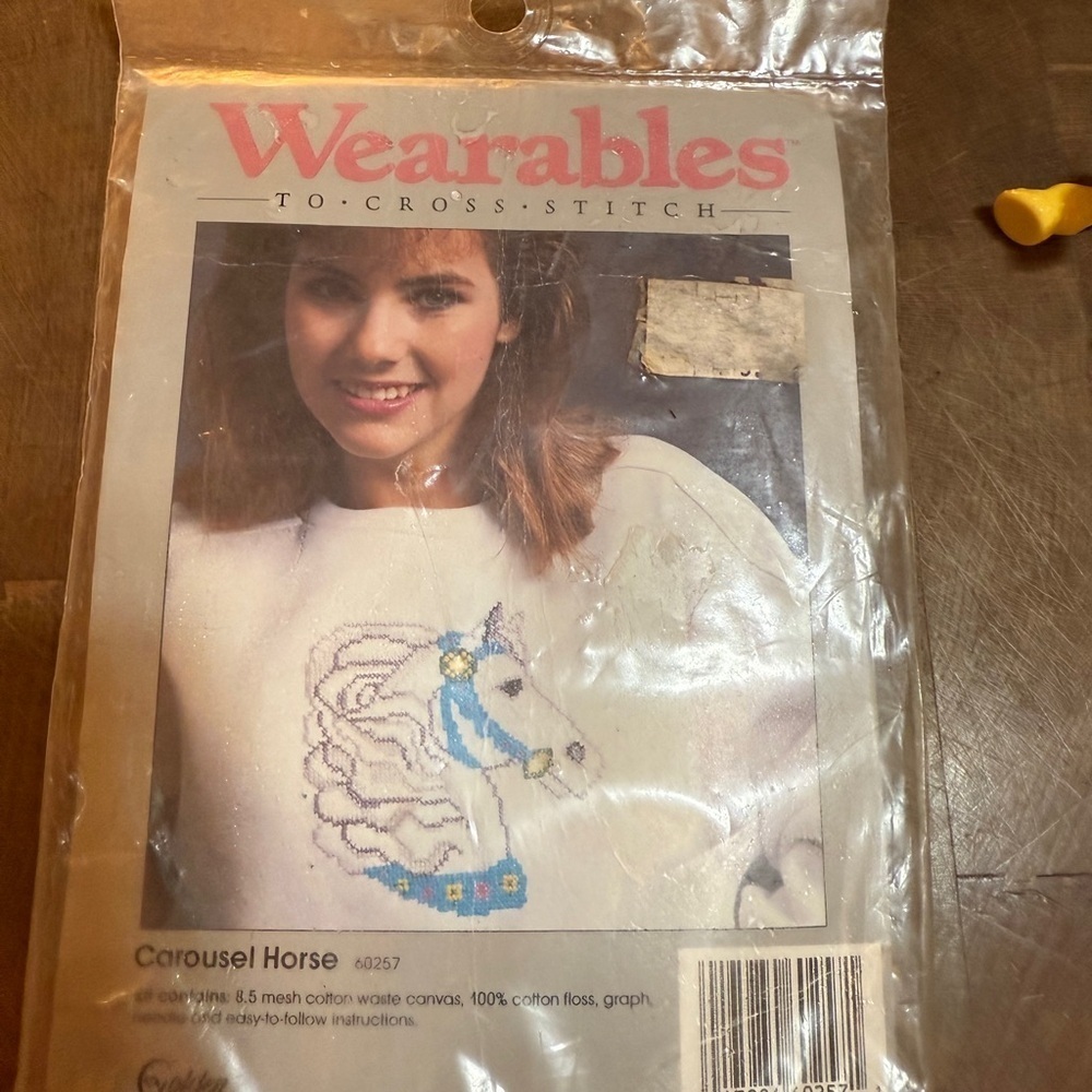 Wearables Carousel Horse Cross Stitch Kit Unopend